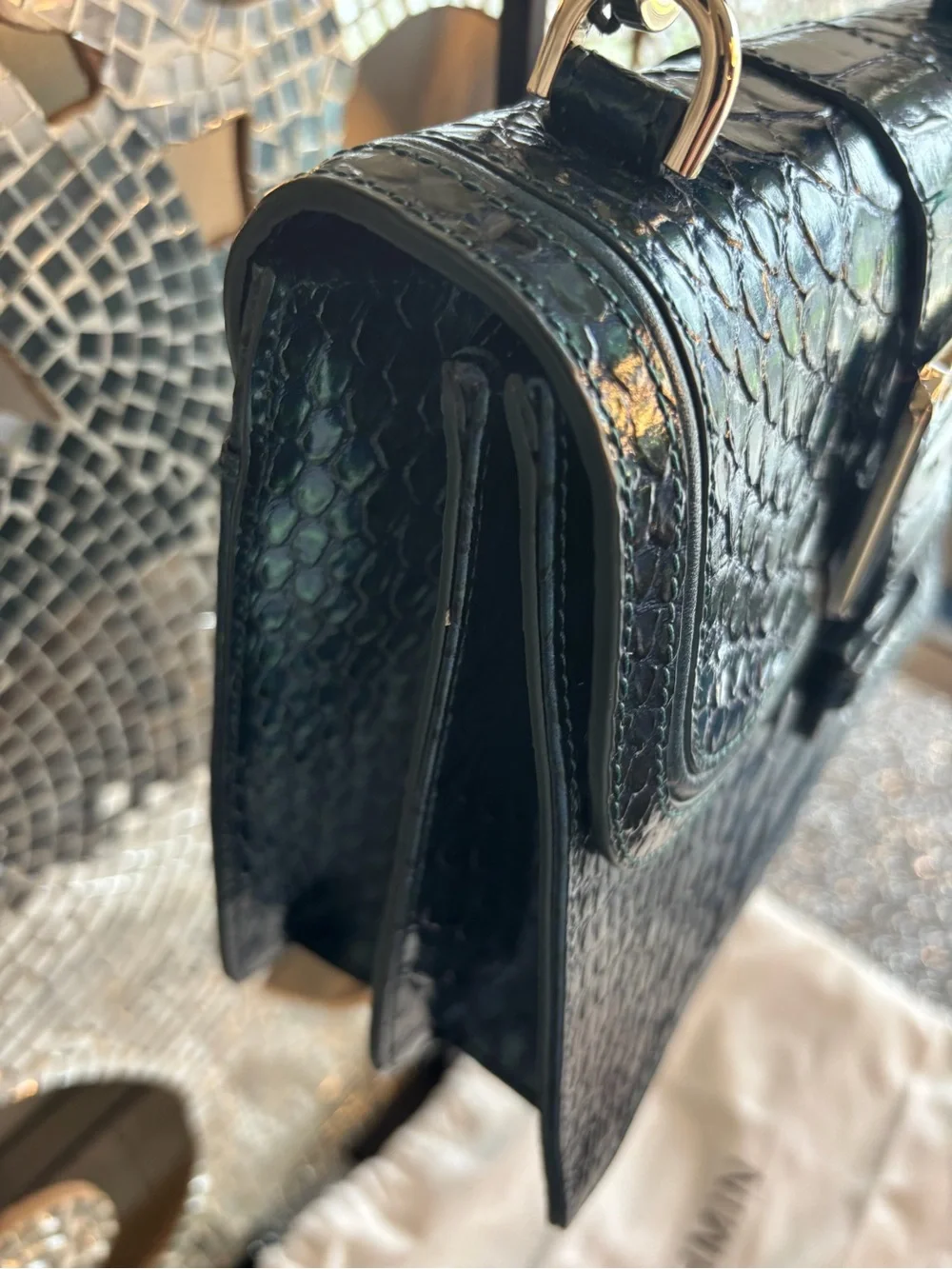 ⭐️Brahmin Evergreen Top Handle Leather Satchel